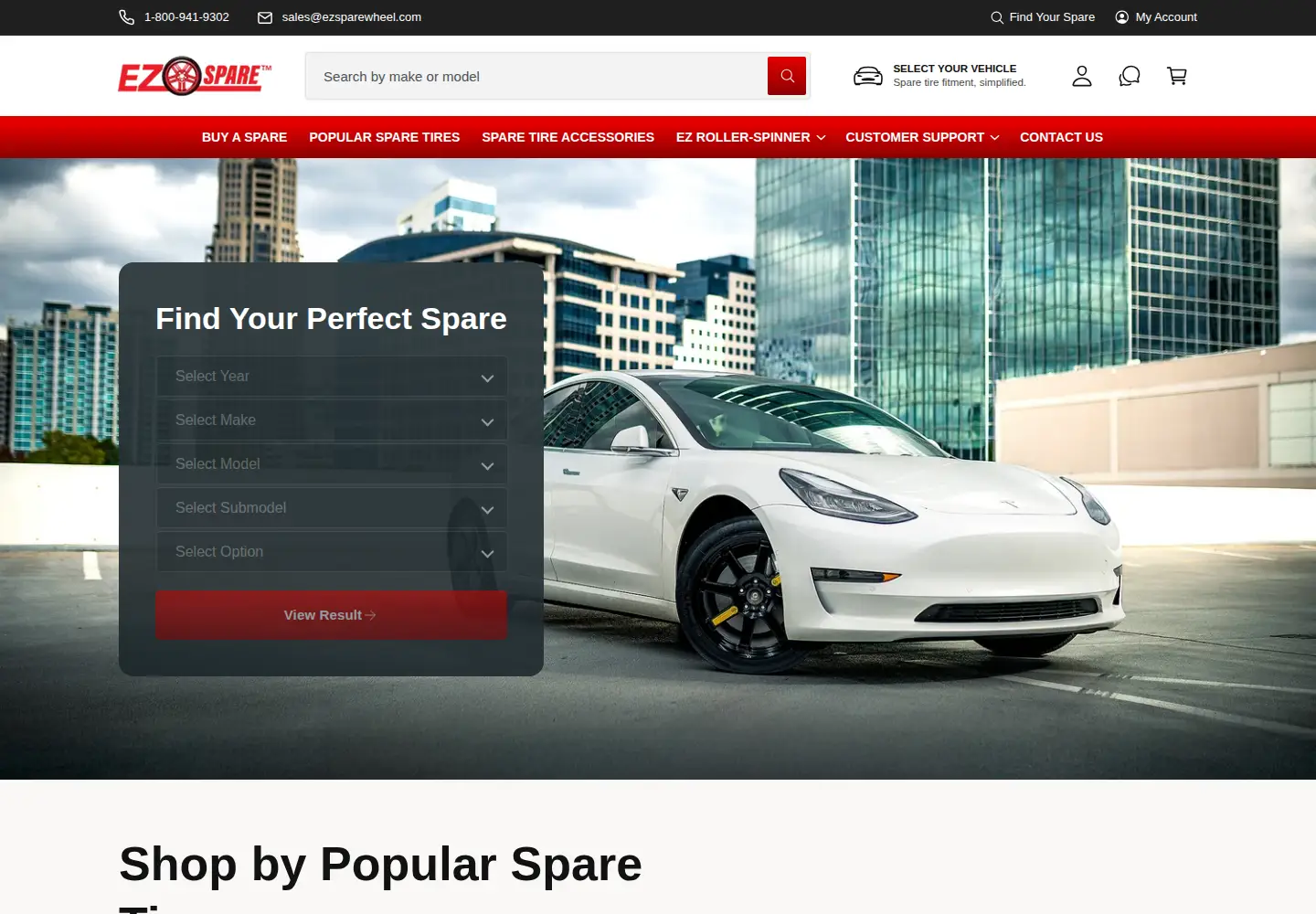 Screenshot of ezsparewheel.com