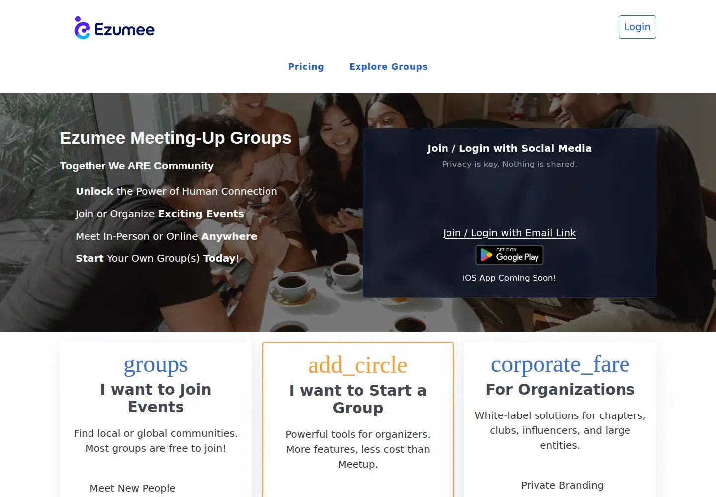 Captured homepage of ezumee.com in the current scan