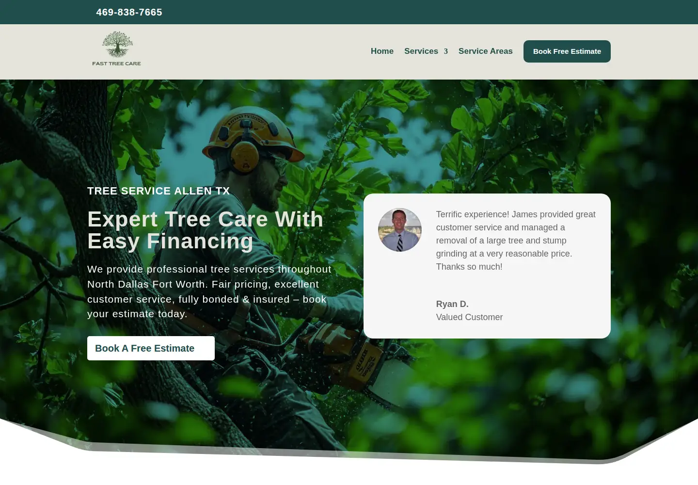Captured homepage of fasttreecare.com in the current scan