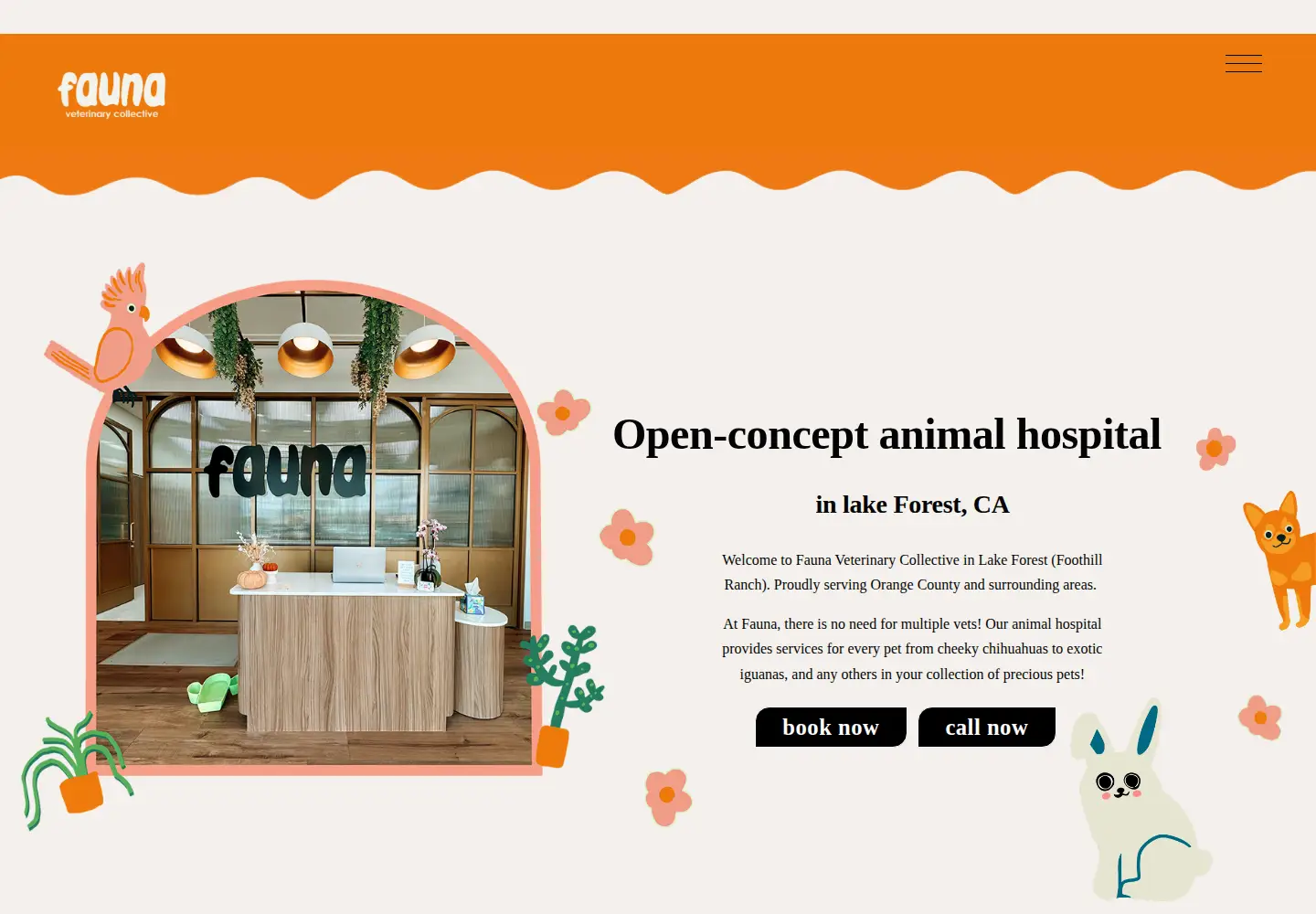 Captured homepage of faunavetcollective.com in the current scan