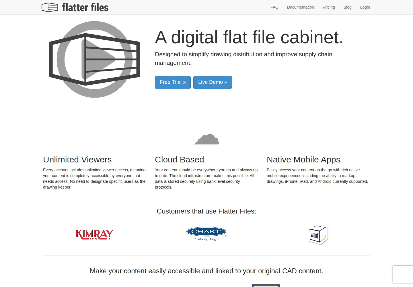 Screenshot of flatterfiles.com