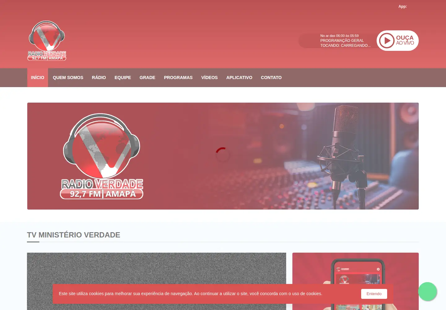 Captured homepage of fmverdadeamapa.com in the current scan