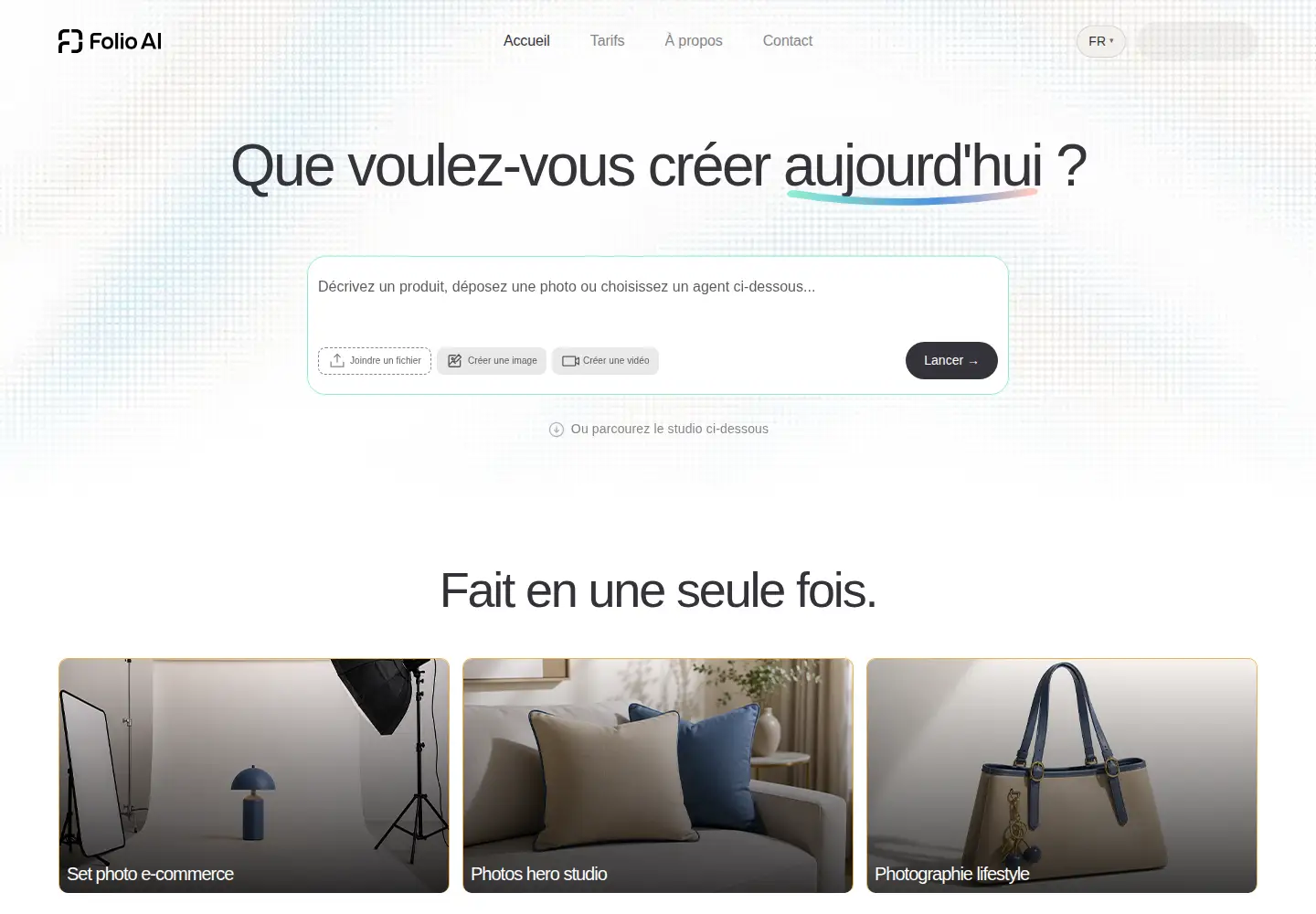 Captured homepage of folioai.com in the current scan