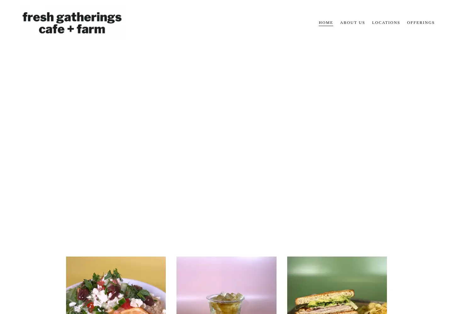 Screenshot of freshgatheringscafe.com
