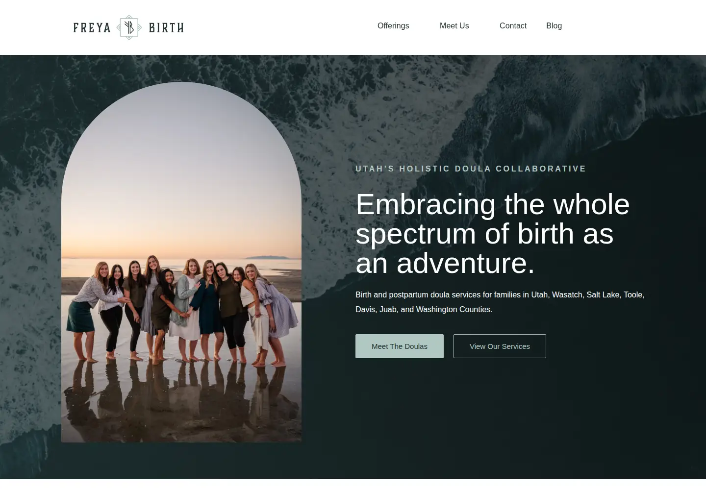 Screenshot of freyabirth.com