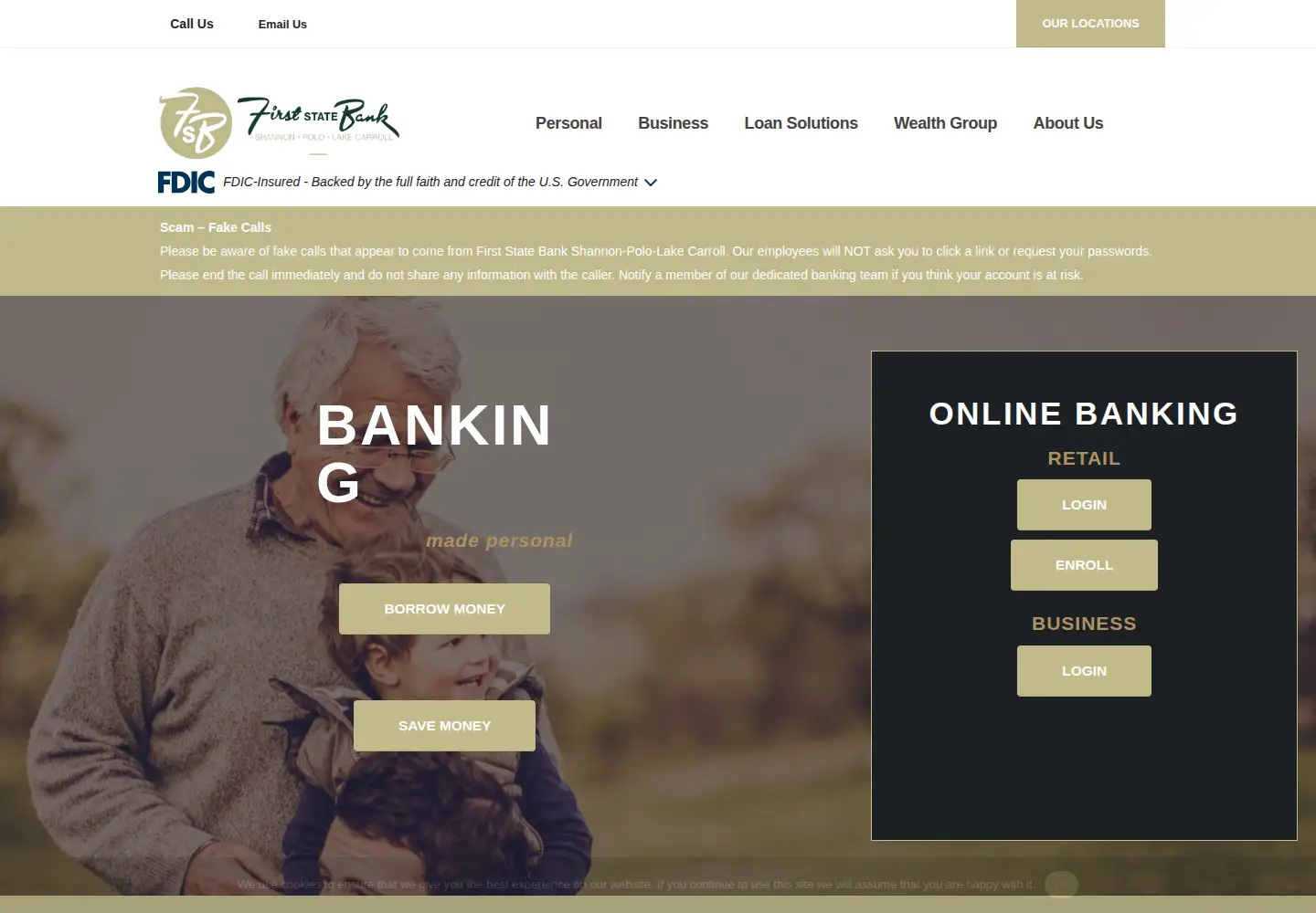 Captured homepage of fsbshannon-polo.com in the current scan