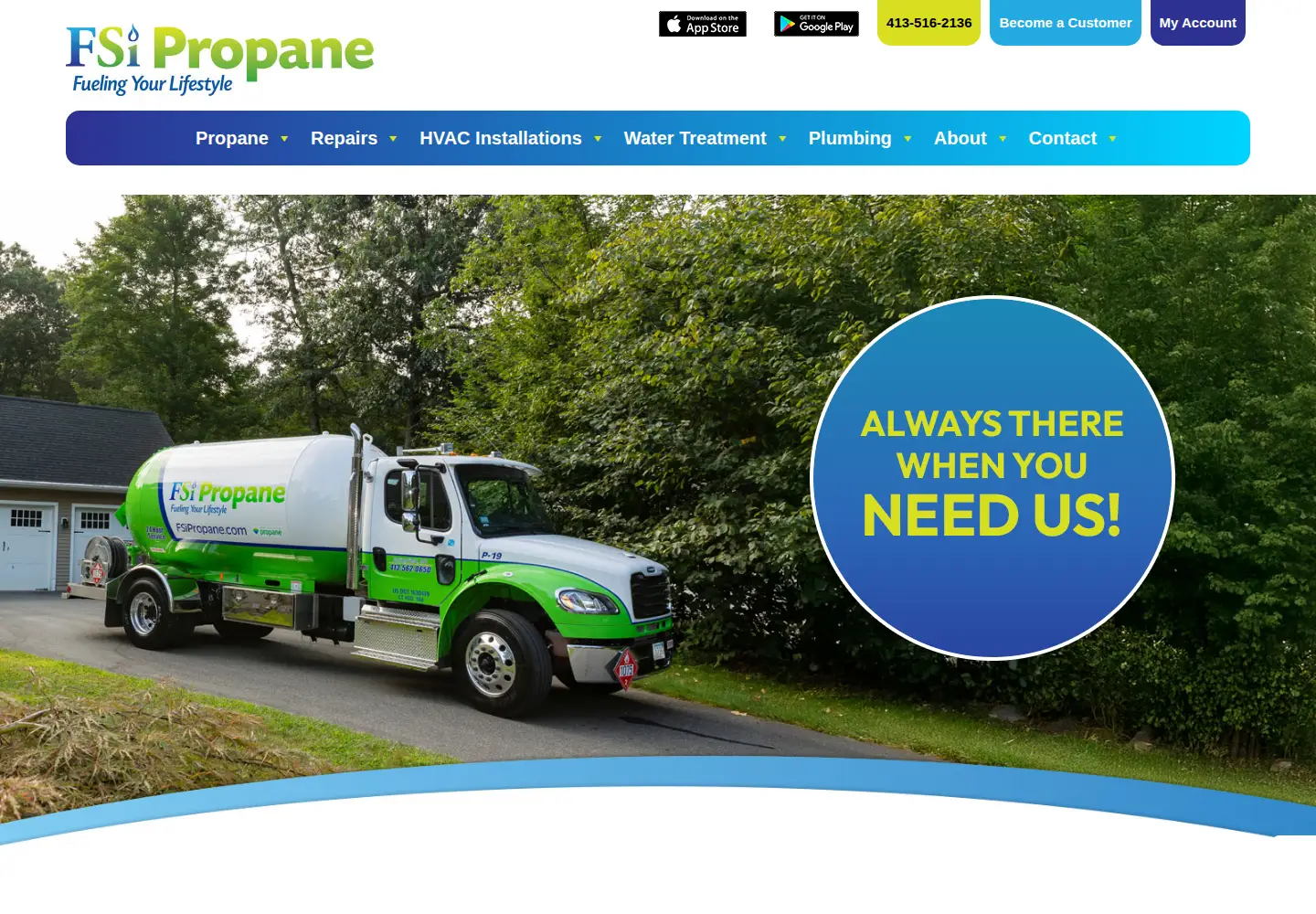 Captured homepage of fsipropane.com in the current scan