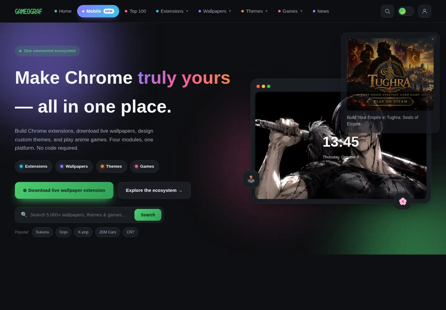 Screenshot of gameograf.com