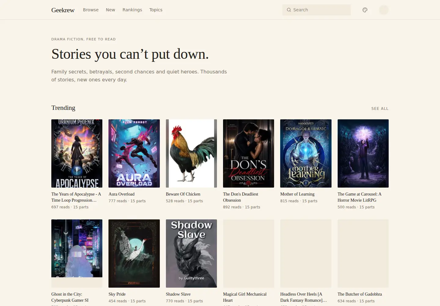 Screenshot of geekrew.com