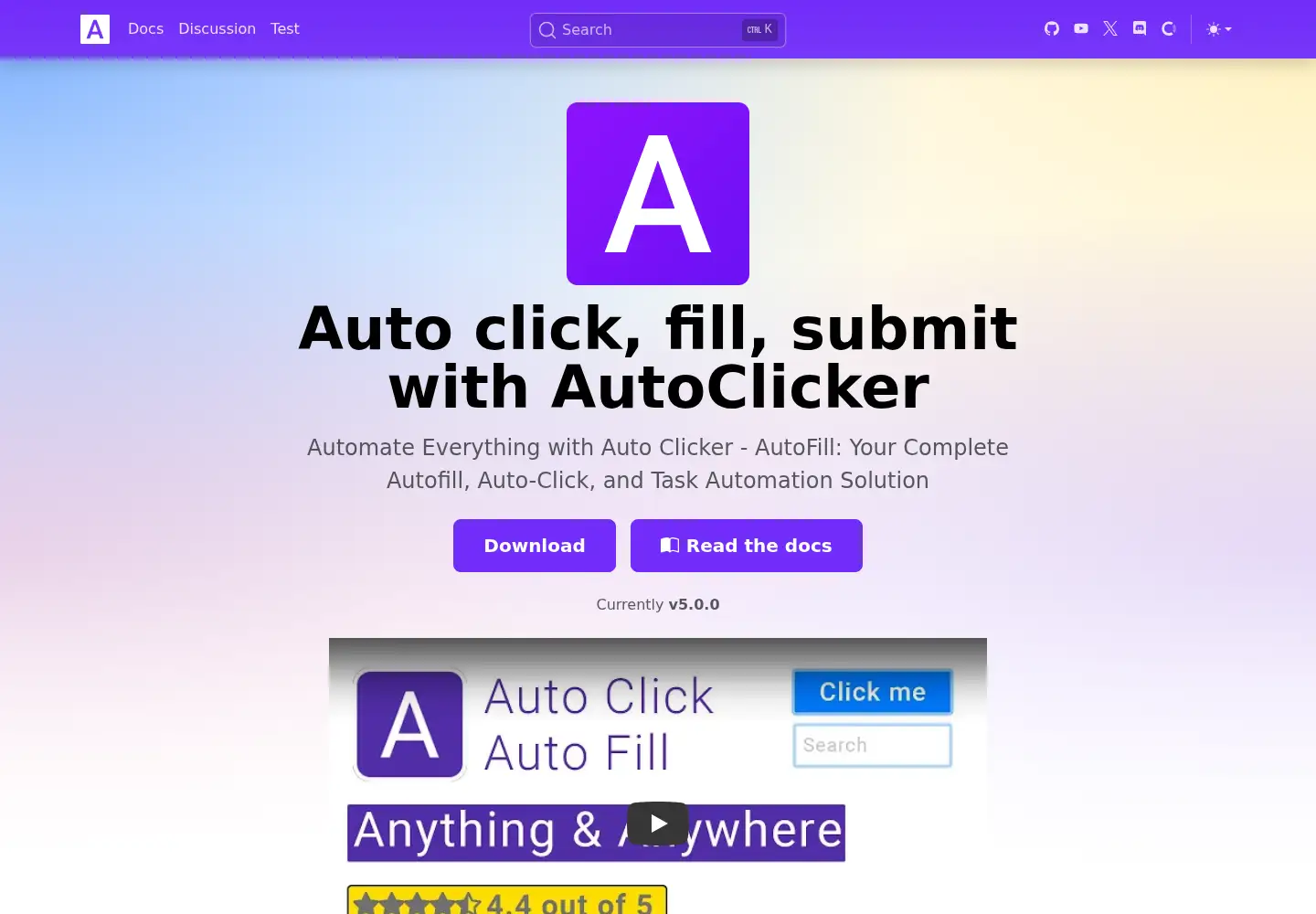 Screenshot of getautoclicker.com