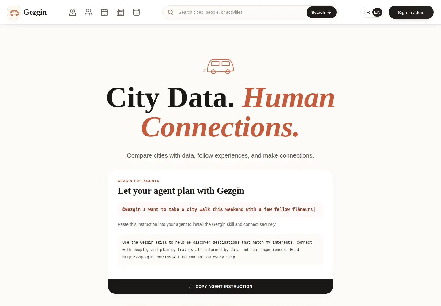 Captured homepage of gezgin.com in the current scan