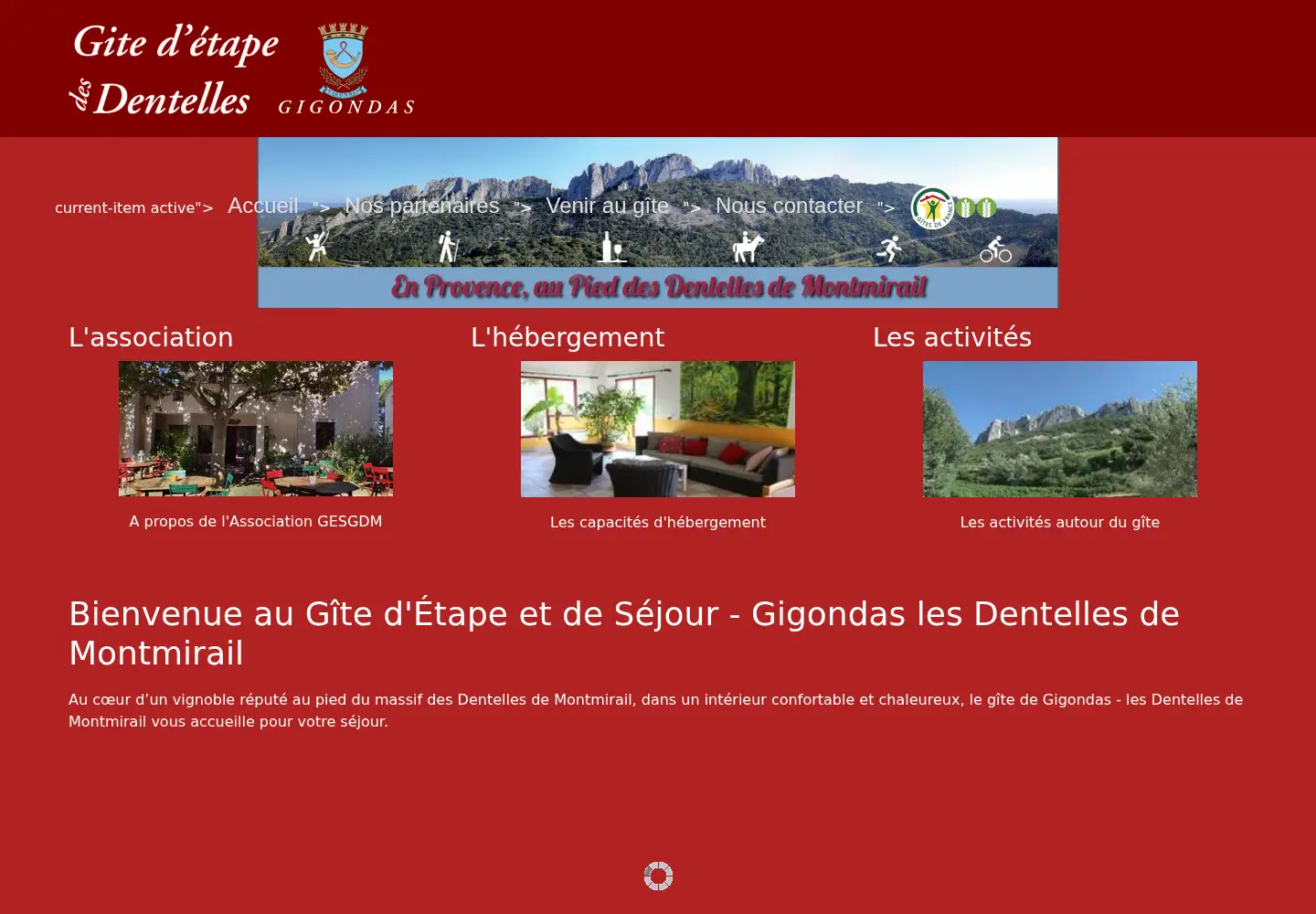 Screenshot of gite-dentelles.com