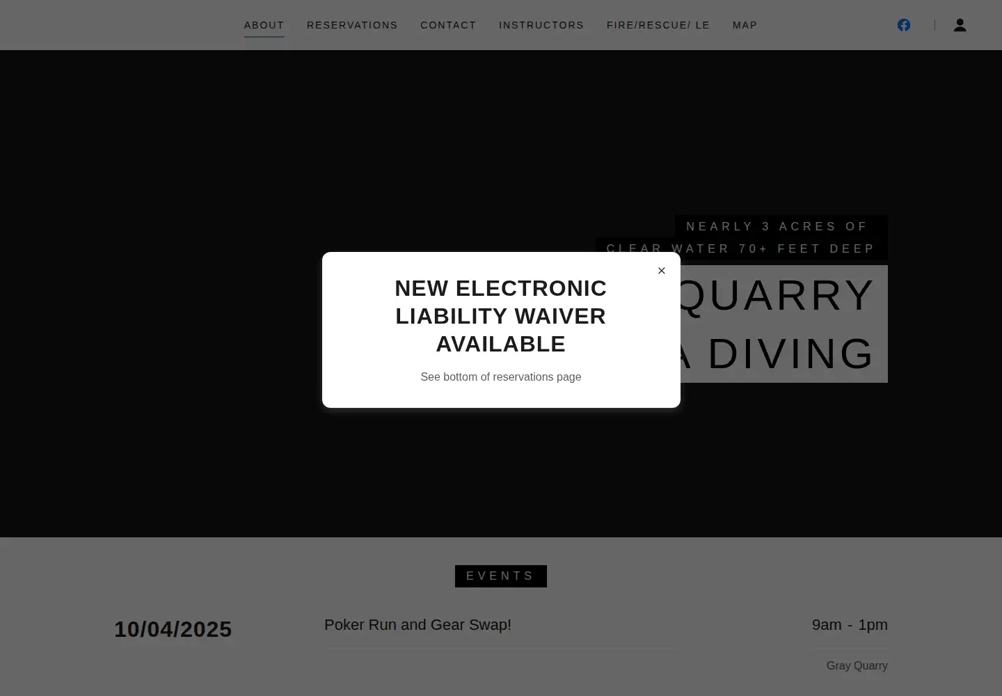 Captured homepage of grayquarry.com in the current scan