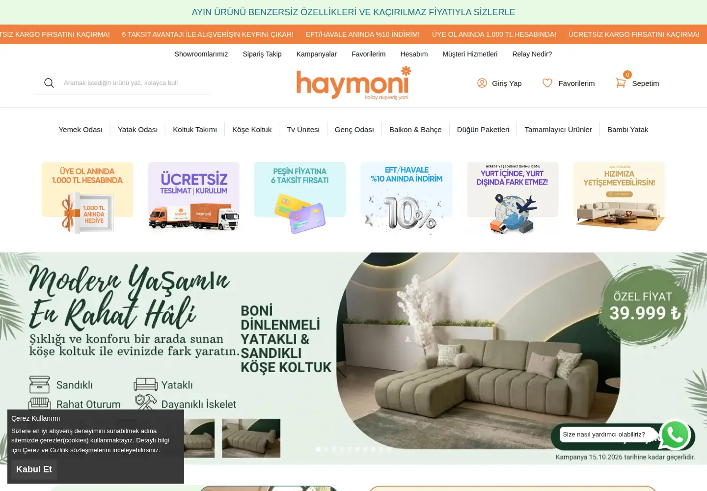 Captured homepage of haymoni.com in the current scan