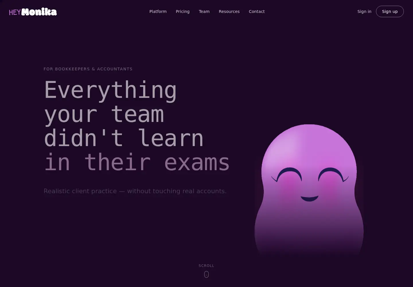 Screenshot of heymonika.com