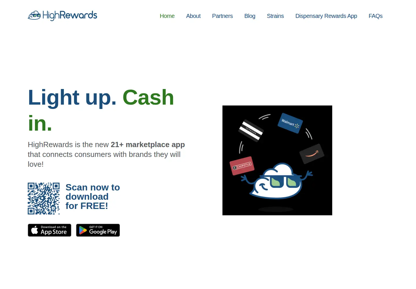 Screenshot of highrewardsapp.com
