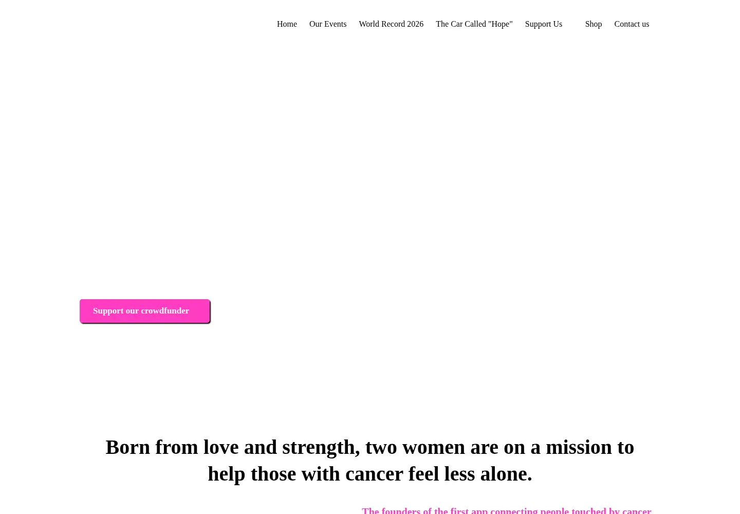Captured homepage of hopetoconnect.com in the current scan