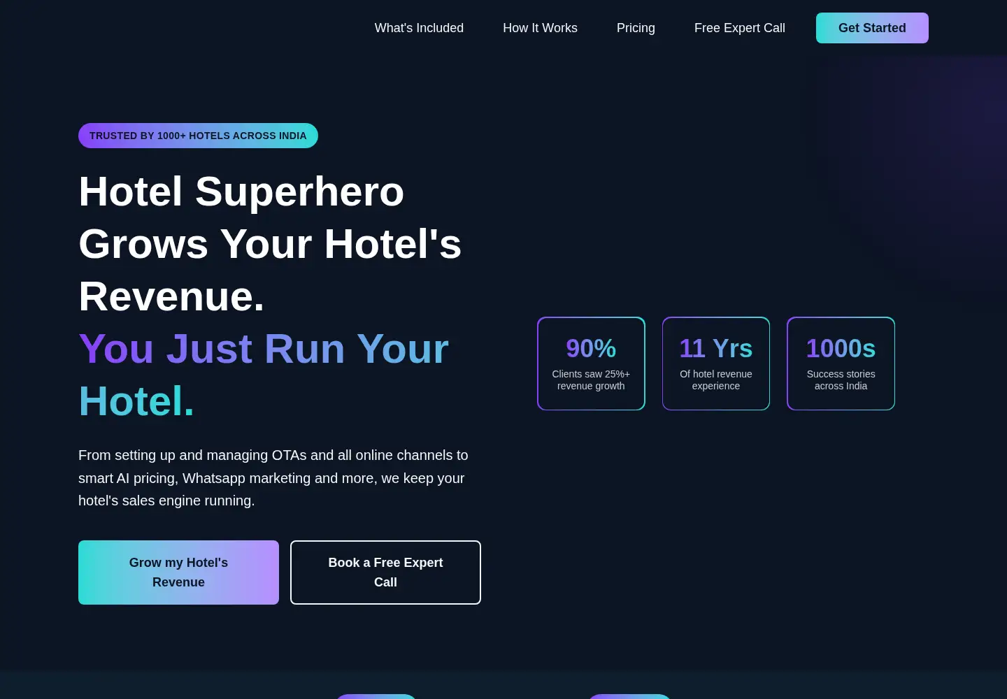 Screenshot of hotelsuperhero.com