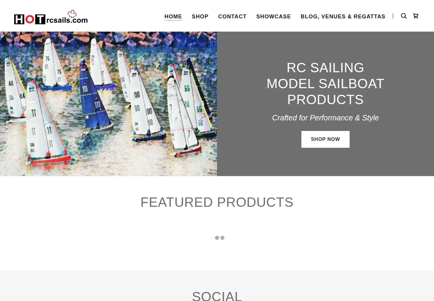 Screenshot of hotrcsails.com