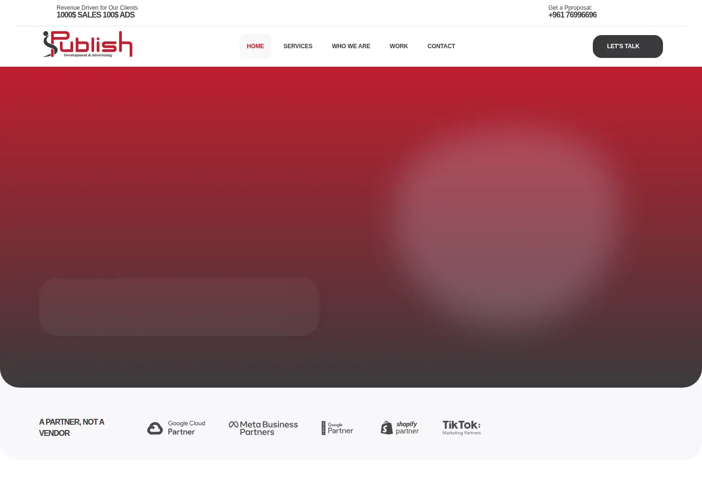 Captured homepage of ipublishlb.com in the current scan
