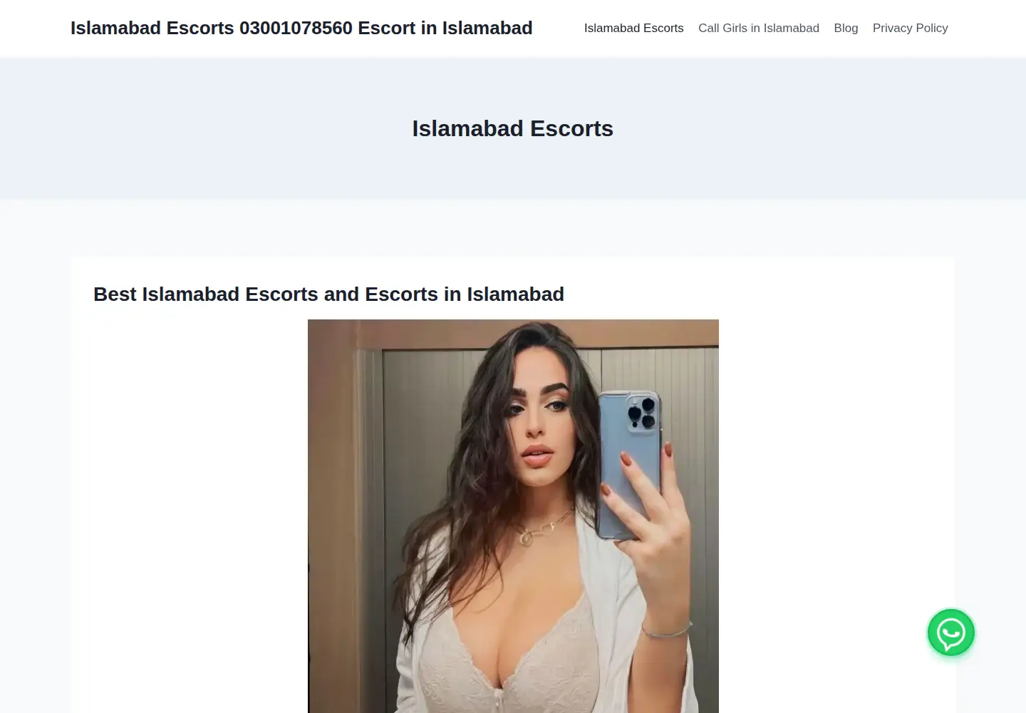 Screenshot of islamabadescorts1.com