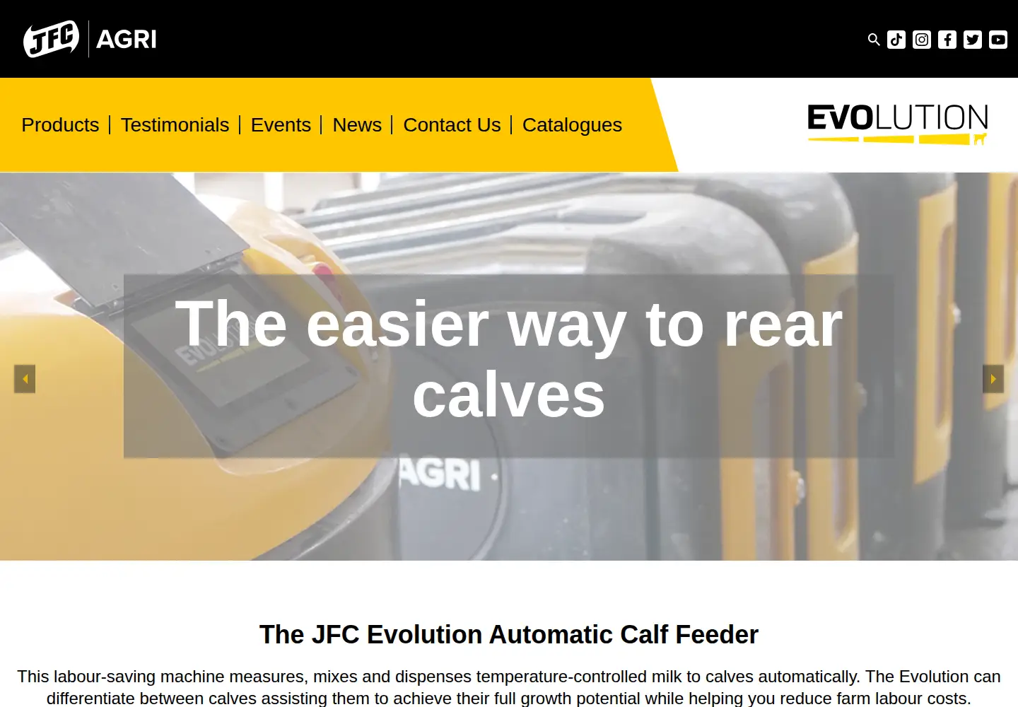 Captured homepage of jfcevolution.com in the current scan