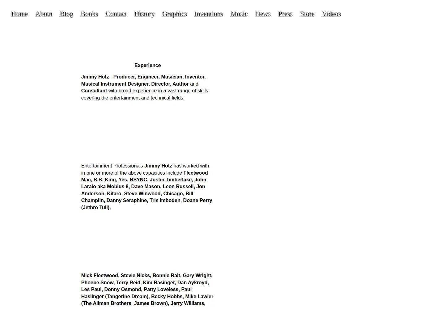 Screenshot of jimmyhotz.com