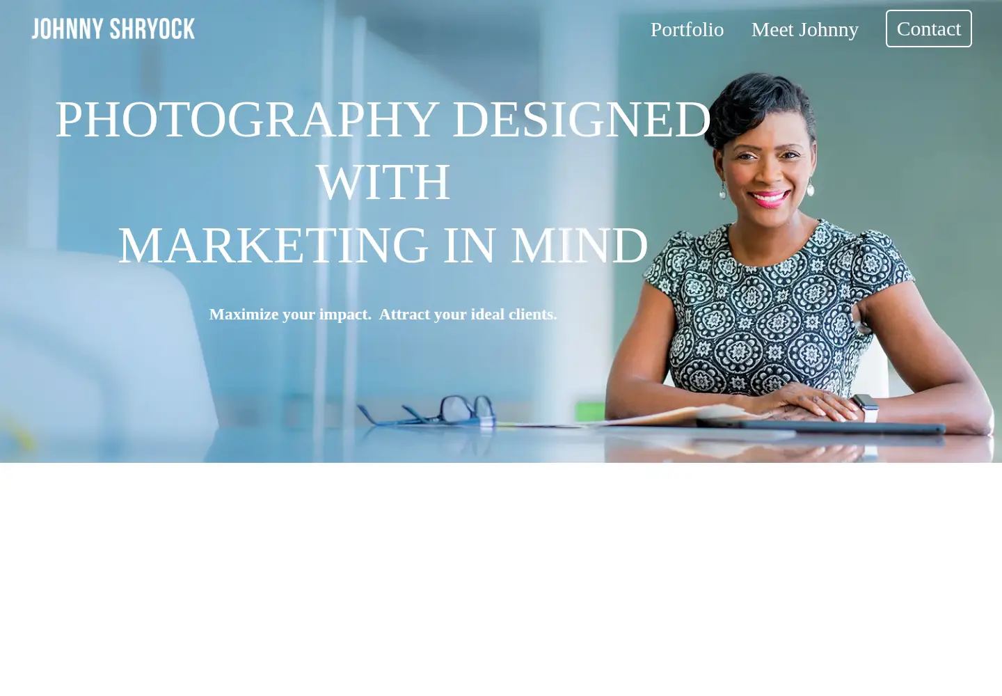 Screenshot of johnnyshryock.com