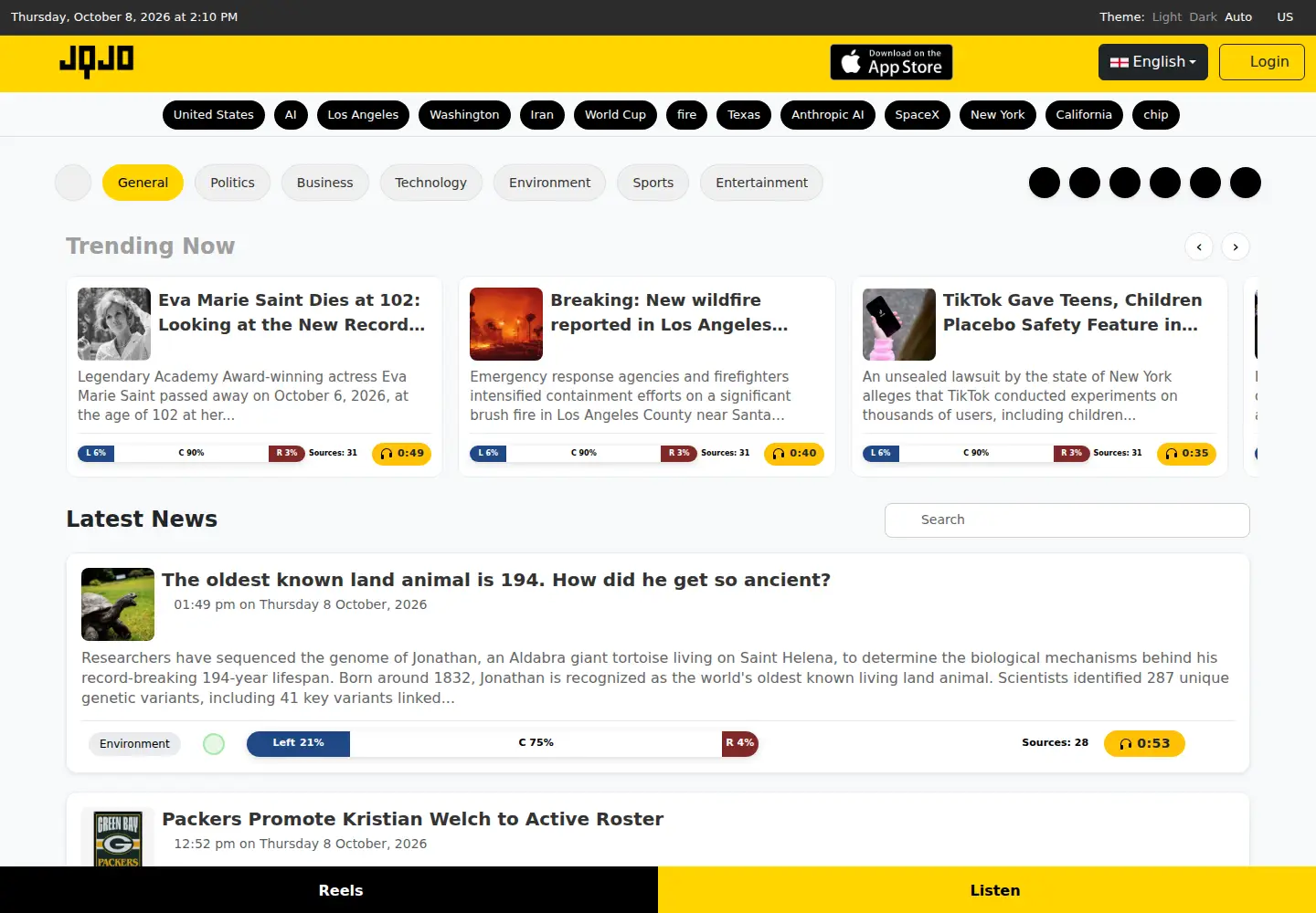 Captured homepage of jqjo.com in the current scan