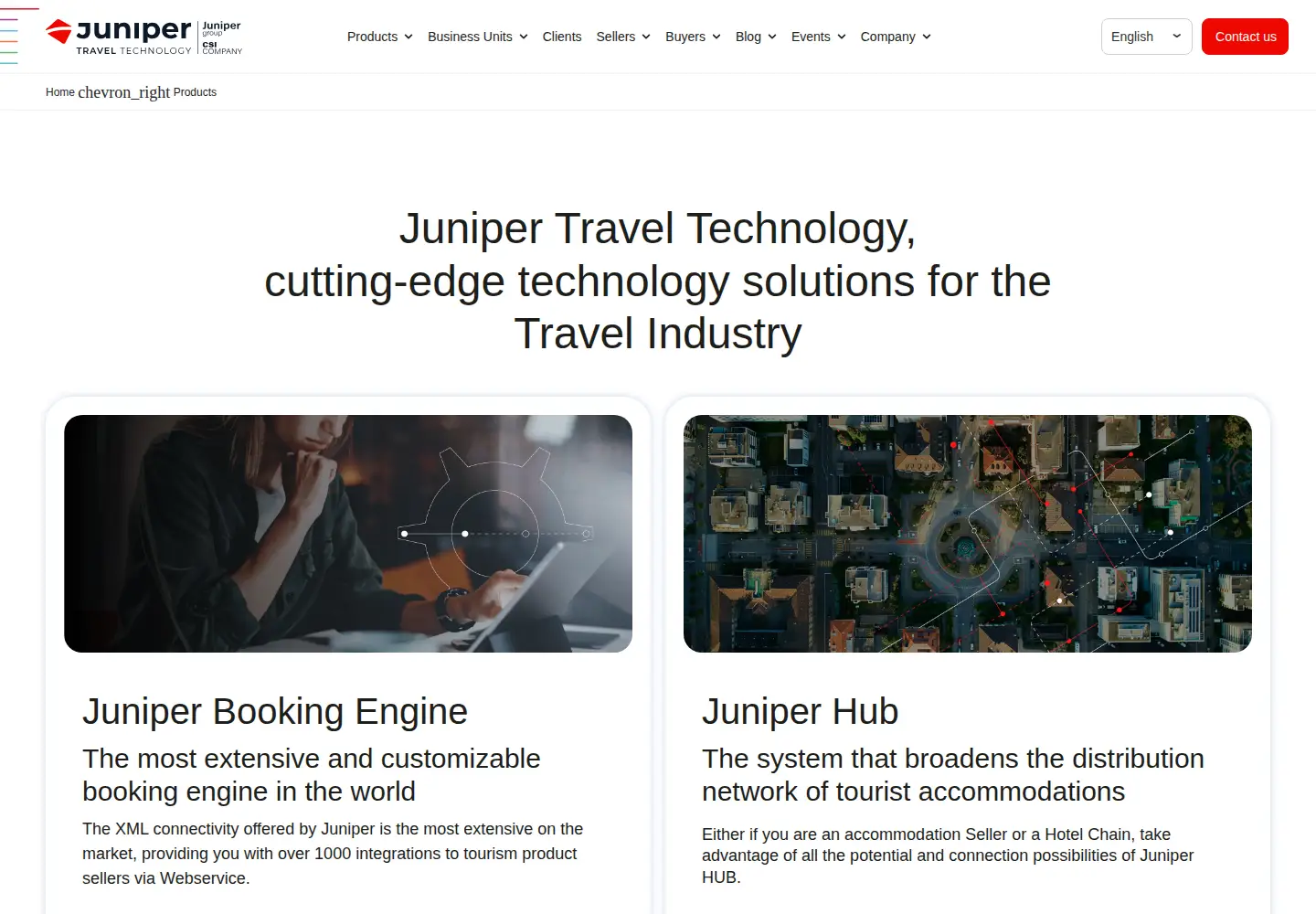 Captured homepage of junipertraveltech.com in the current scan