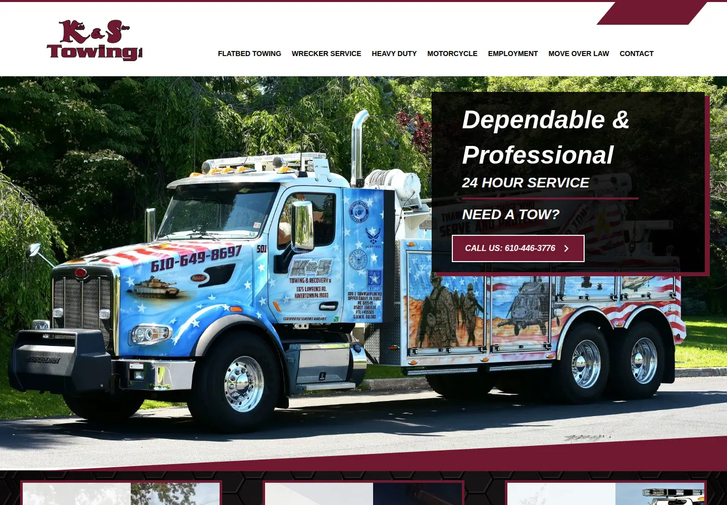 Screenshot of kandstowinginc.com