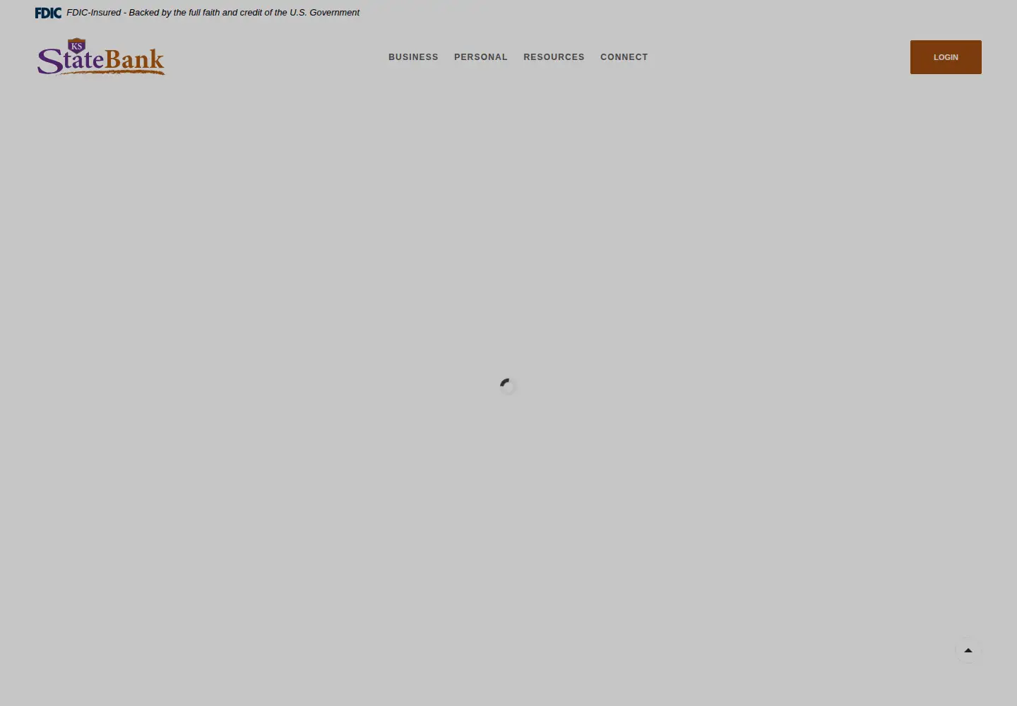 Captured homepage of ksstatebank.com in the current scan