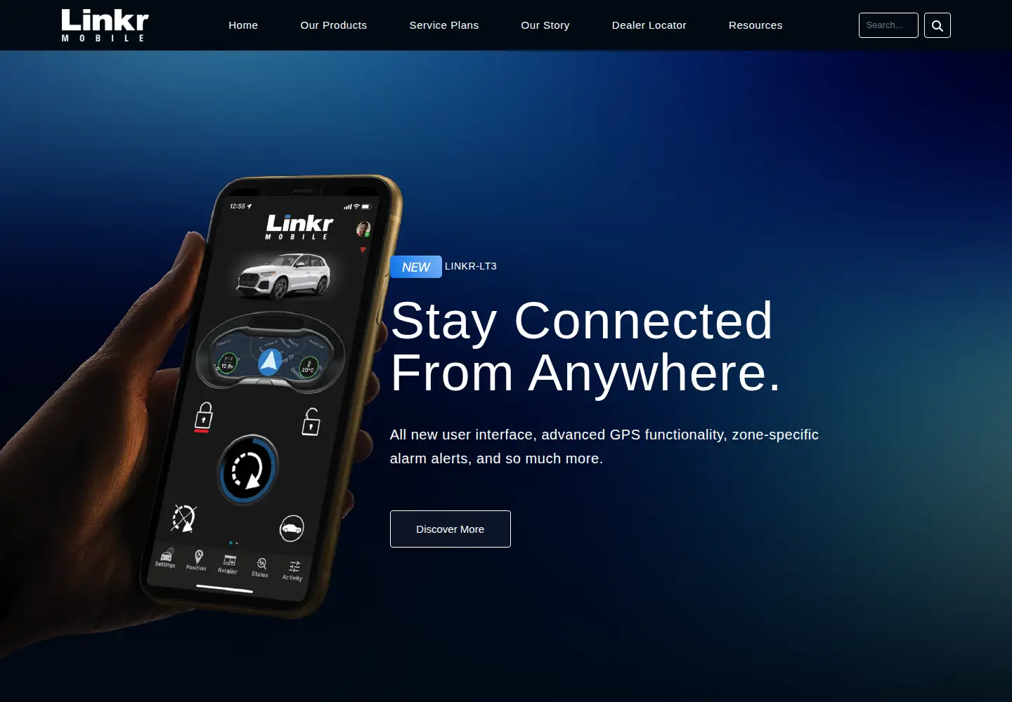 Captured homepage of linkrmobile.com in the current scan