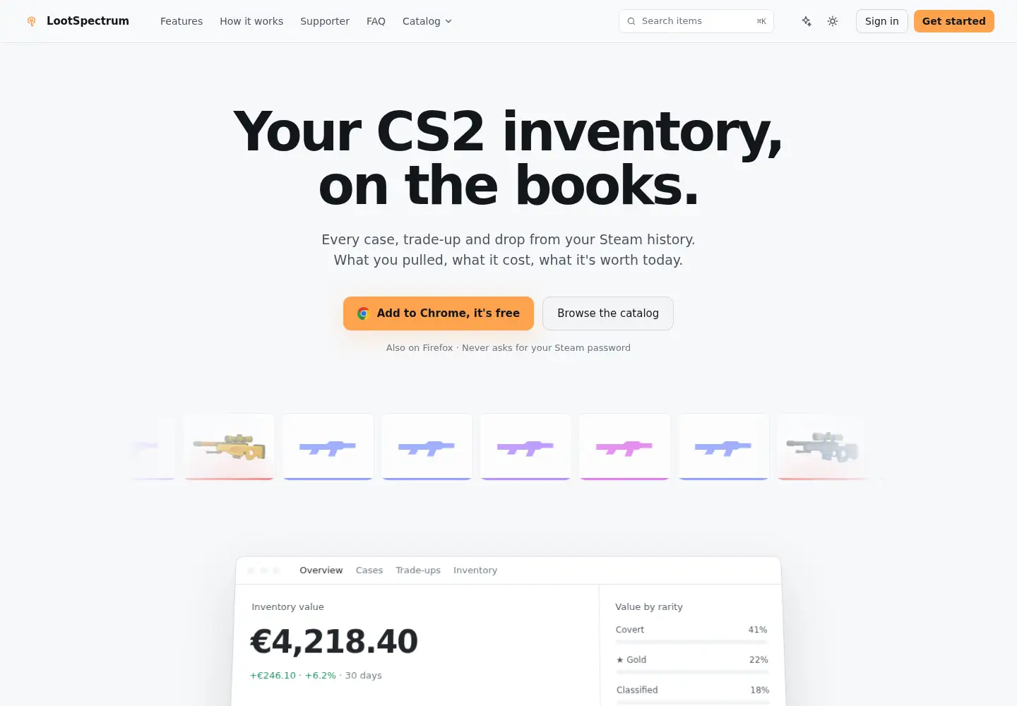 Screenshot of lootspectrum.com