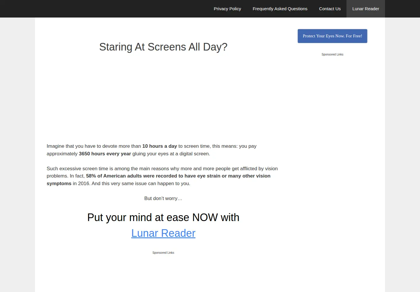 Screenshot of lunarreader.com