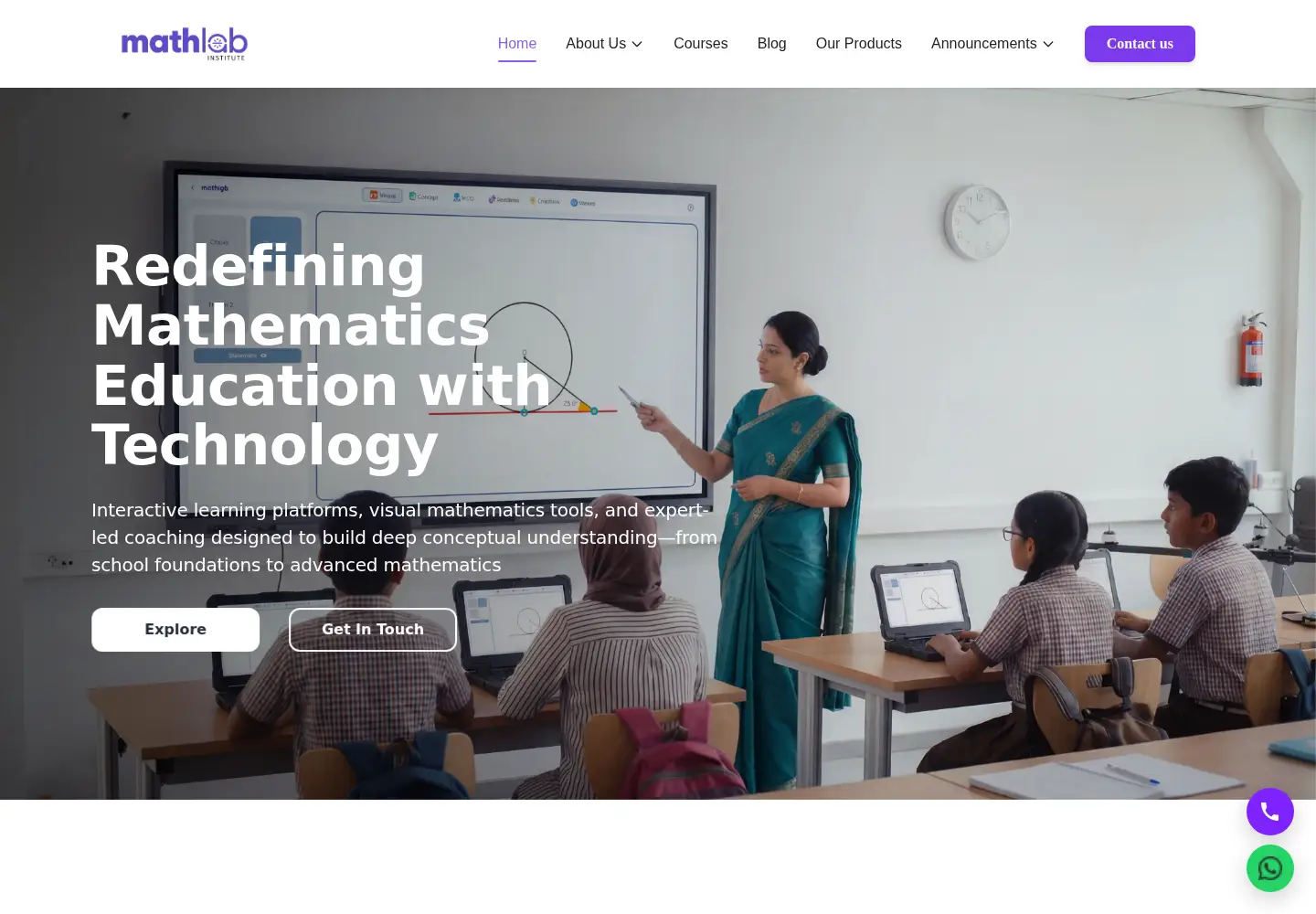 Screenshot of mathlabinstitute.com