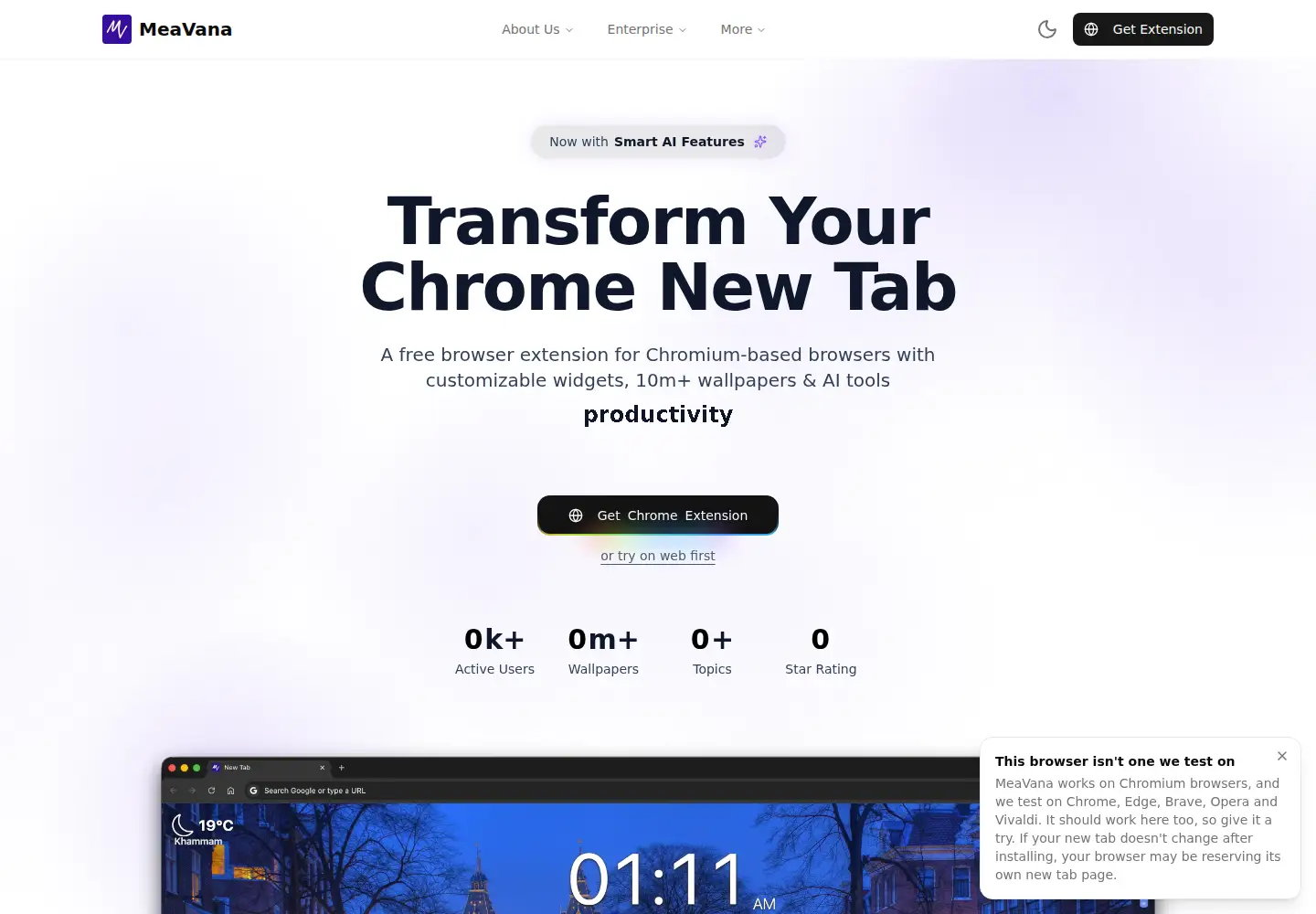 Screenshot of meavana.com