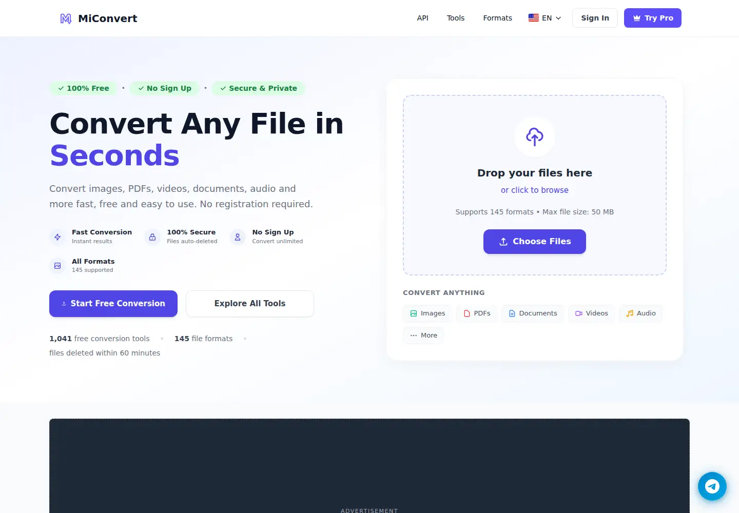 Screenshot of miconvert.com