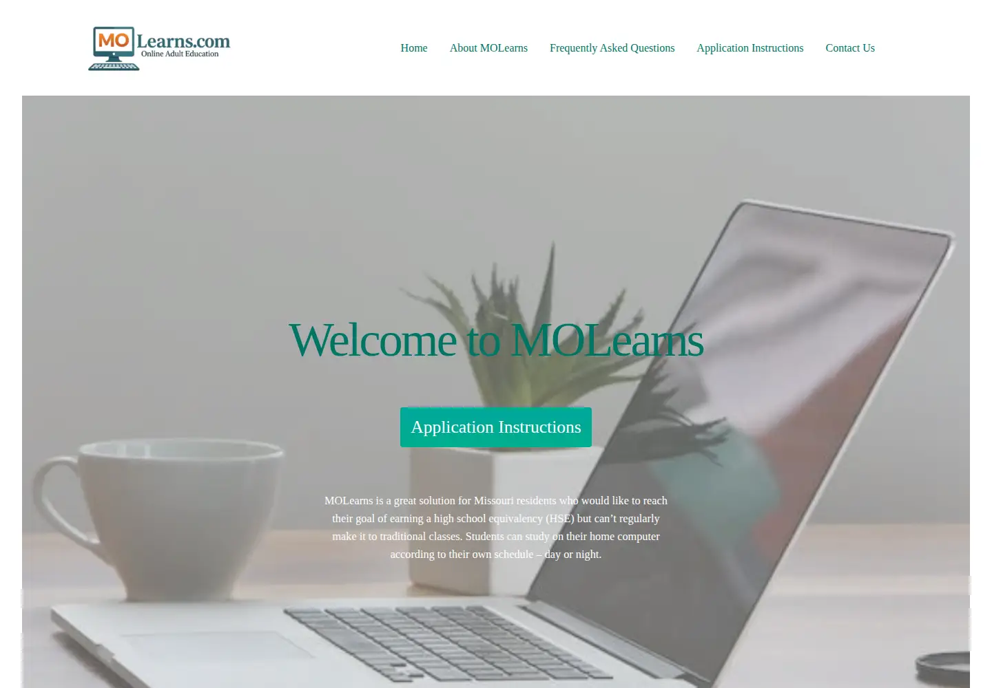 Captured homepage of molearns.com in the current scan