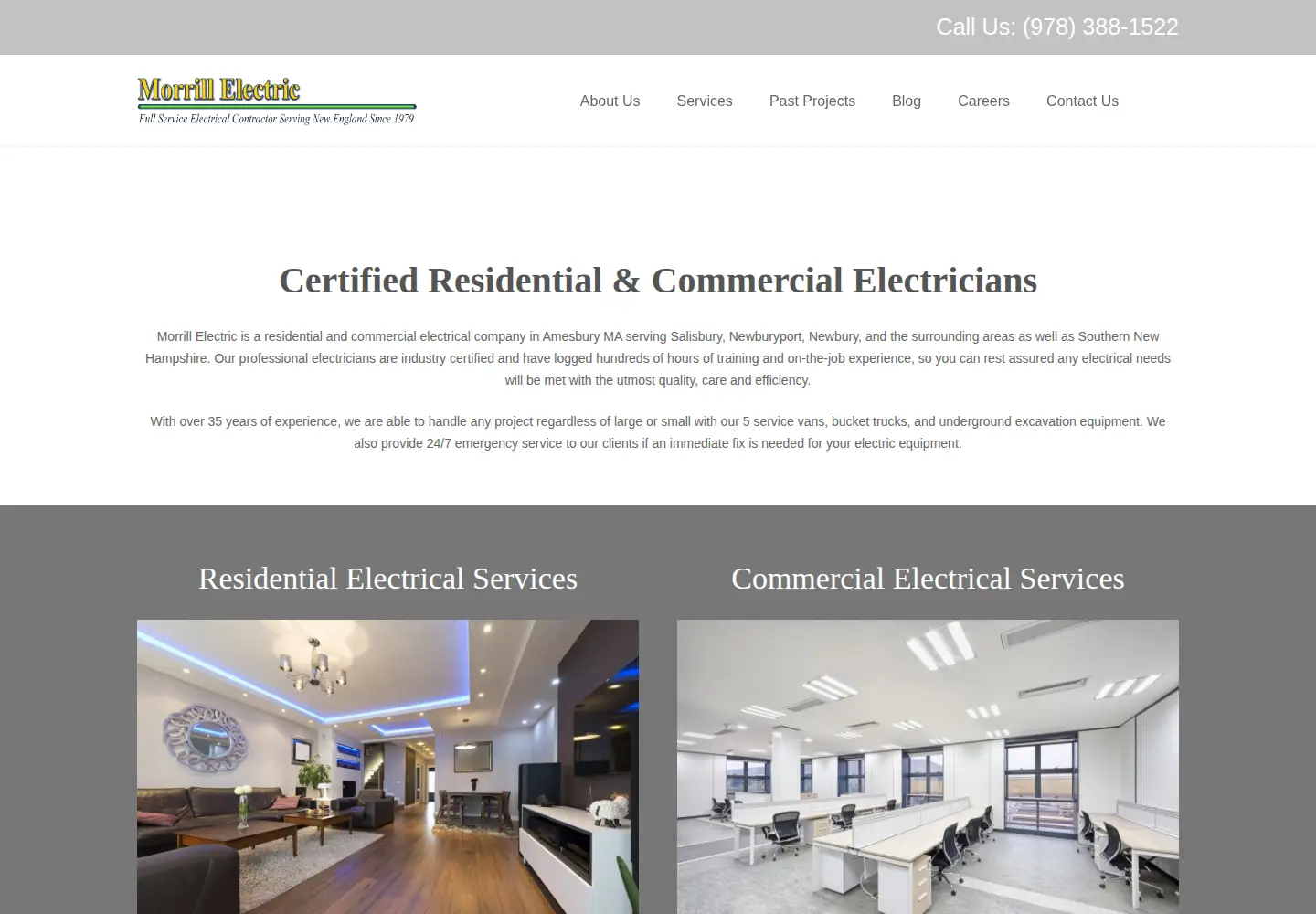 Screenshot of morrillelectric.com