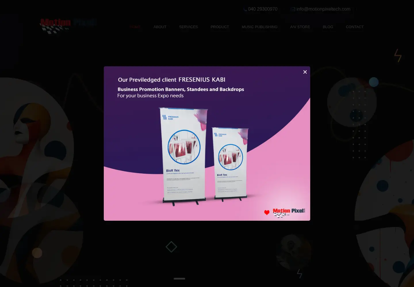Screenshot of motionpixeltech.com