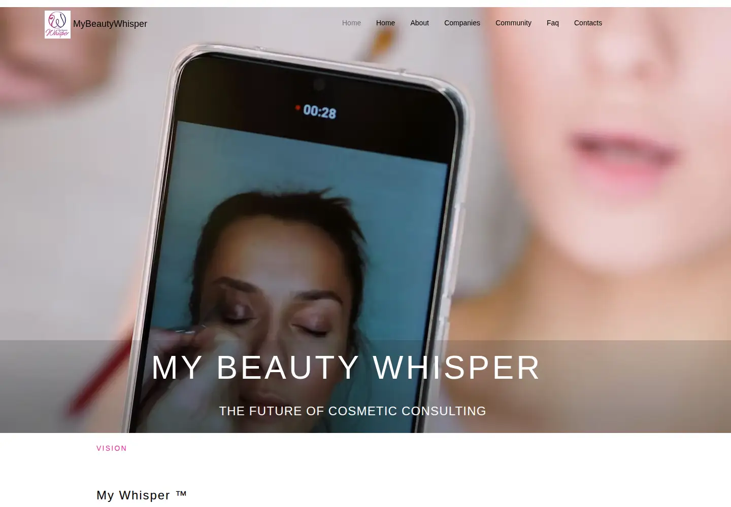 Screenshot of mybeautywhisper.com