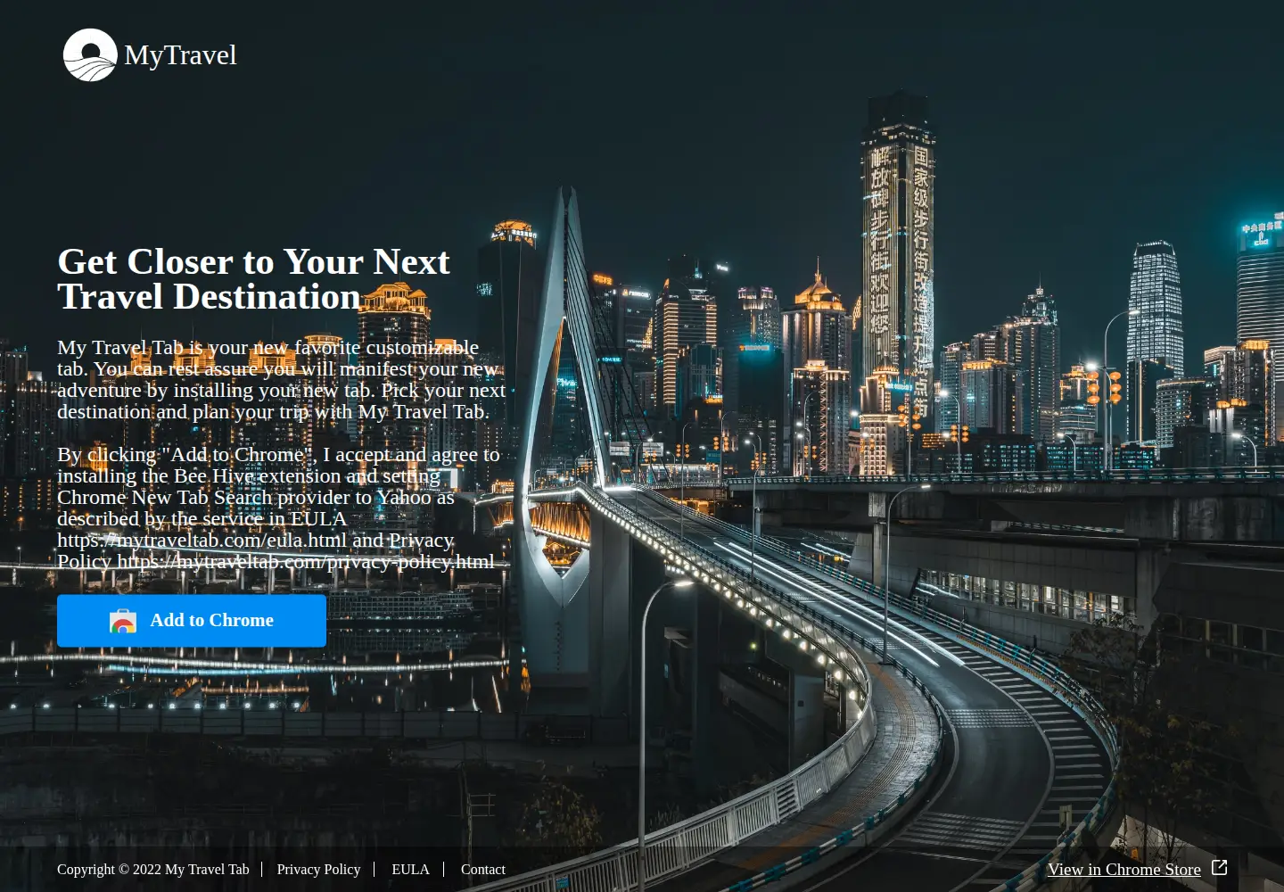 Screenshot of mytraveltab.com