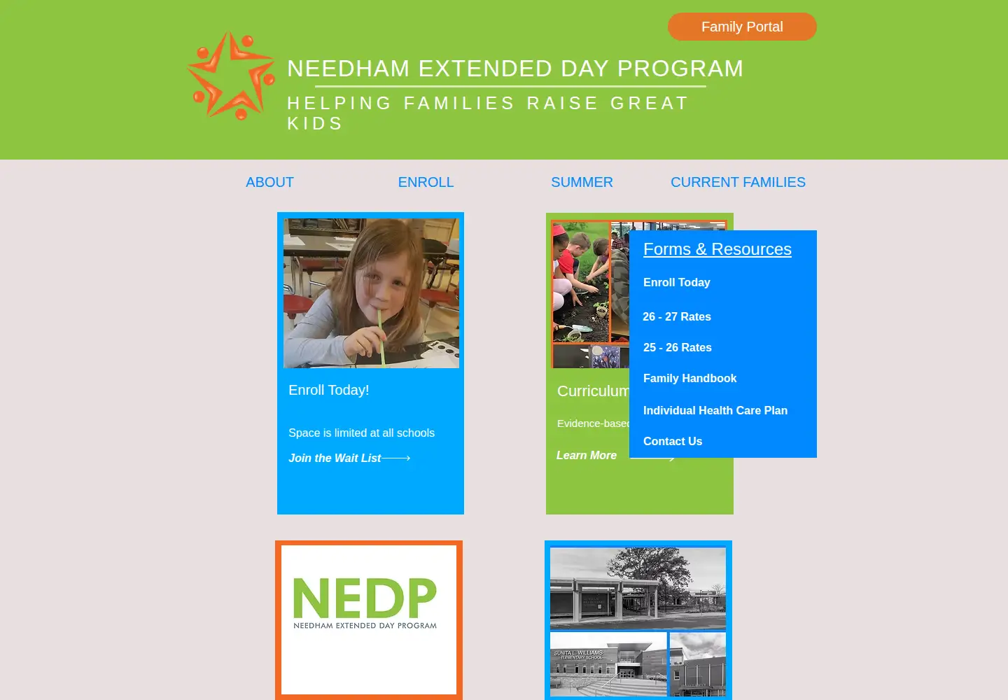 Screenshot of nedpkids.com