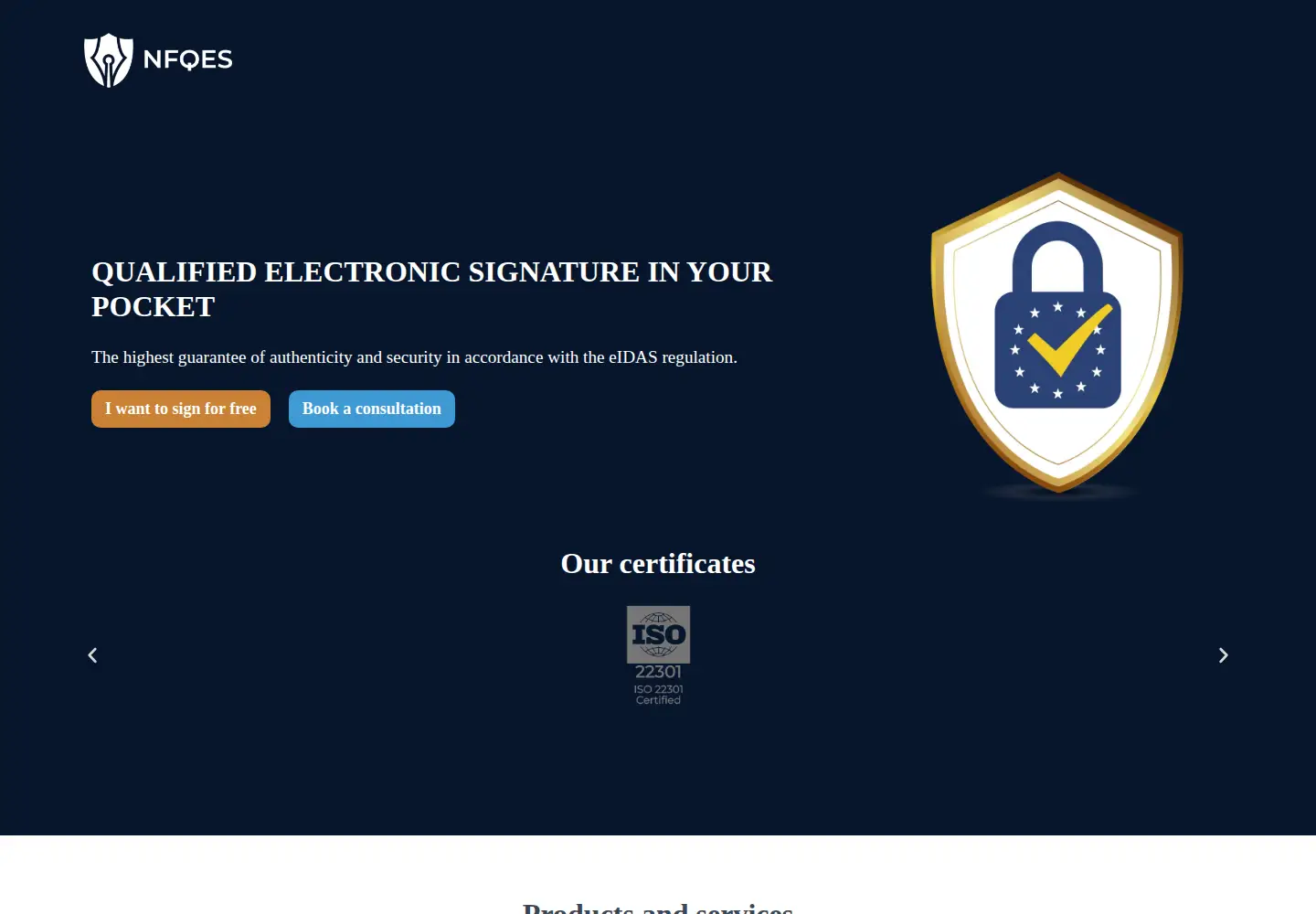 Captured homepage of nfqes.com in the current scan