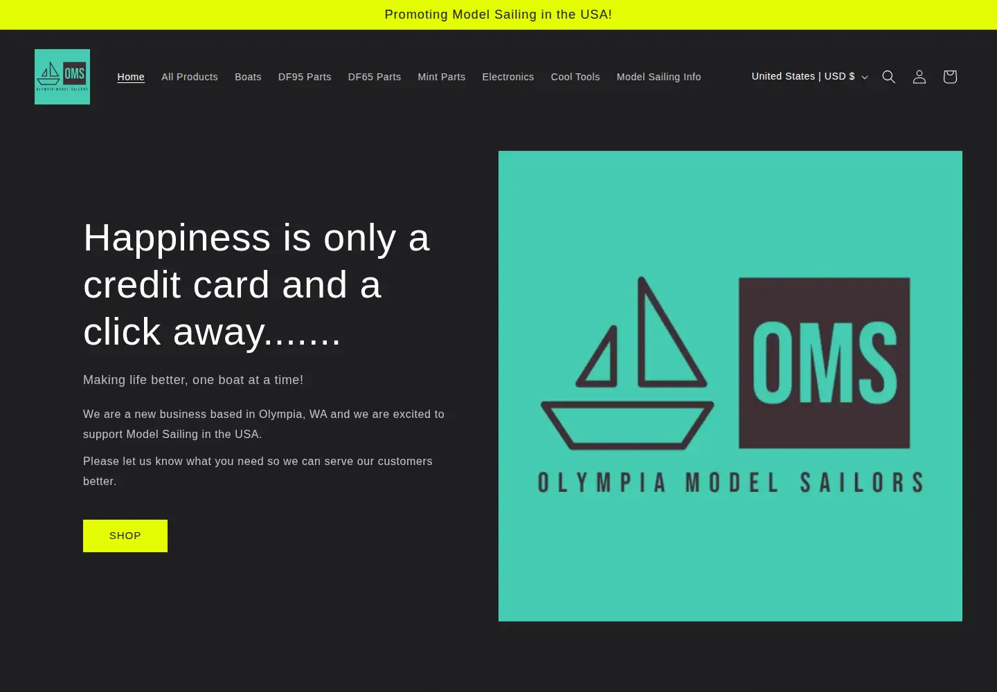 Screenshot of olympiamodelsailors.com