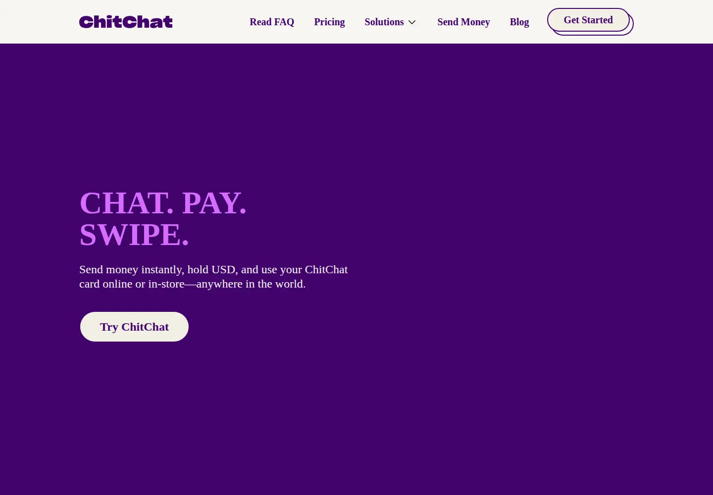 Captured homepage of onchitchat.com in the current scan