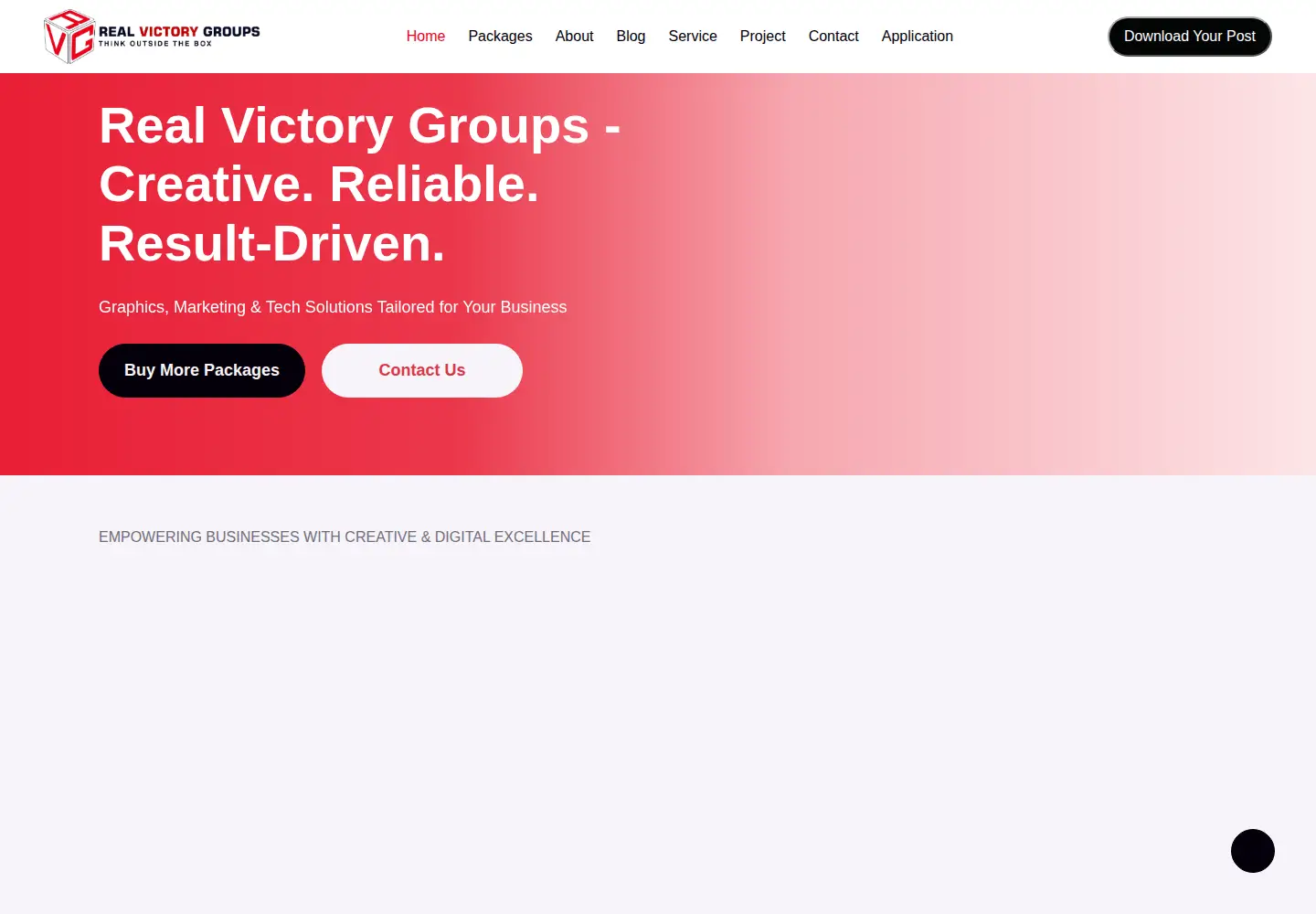 Captured homepage of realvictorygroups.com in the current scan