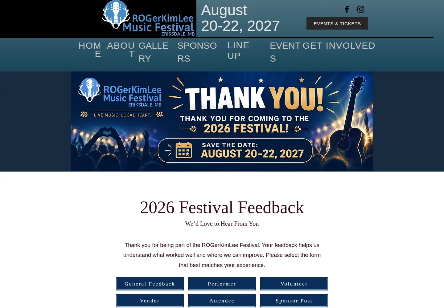 Screenshot of rogerkimleemusicfest.com