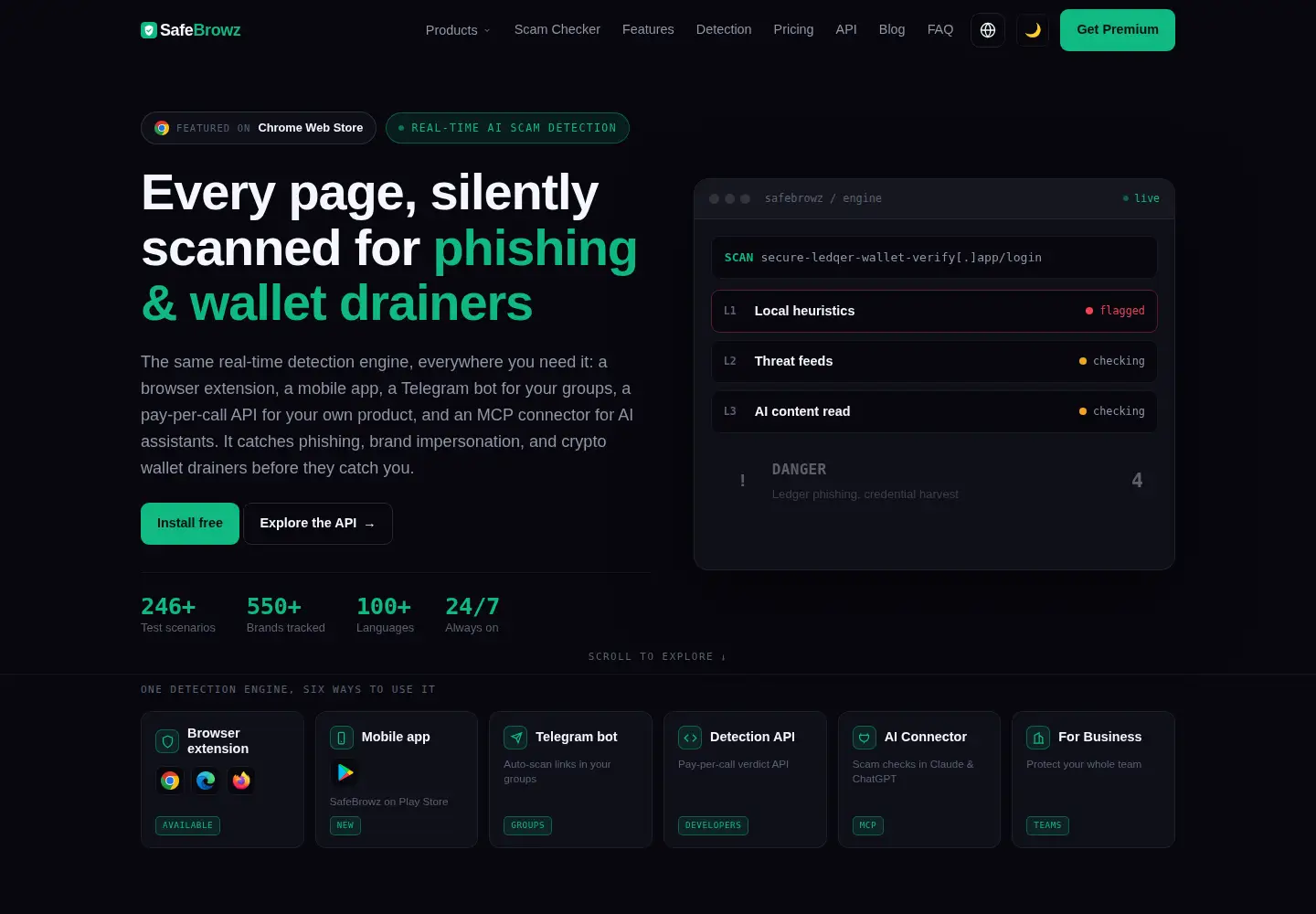 Screenshot of safebrowz.com